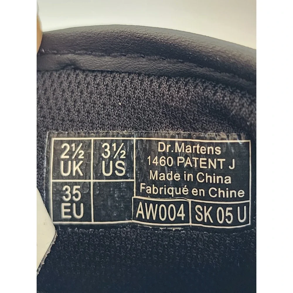 Dr. Martens 1460 Patent J Kids Boots Burgundy Purple 3.5 US AW004 SK 05 U